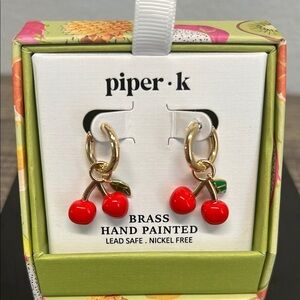 Piper K Hoop Cherry Earrings ✨🍒